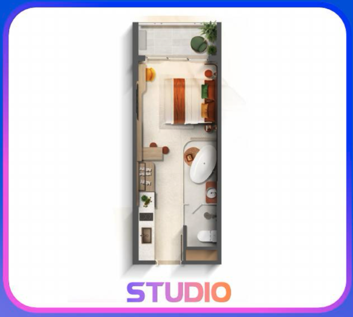 Mặt bằng căn Studio